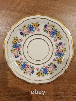 Set of 4 Rosenthal Continental Demitasse Tea Cups with Saucers (Ellice Pattern)
