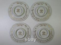 Set of 4 Rosenthal Magic Flute Gold Demitasse Cups & Saucers Bjorn Wiinblad Zaub