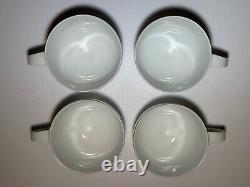 Set of 4 Rosenthal Magic Flute Gold Demitasse Cups & Saucers Bjorn Wiinblad Zaub