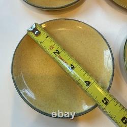 Set of 4 Terre e Provence Demitasse Cups and Saucers Yellow Rare Rustic French