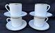 Set Of 4 Tiffany & Co. Demitasse Espresso Cups & Saucers Gold Rim