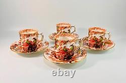 Set of 4 Vintage 1946 Royal Crown Derby ROYAL Demitasse Cups & Saucers RARE