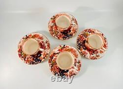 Set of 4 Vintage 1946 Royal Crown Derby ROYAL Demitasse Cups & Saucers RARE