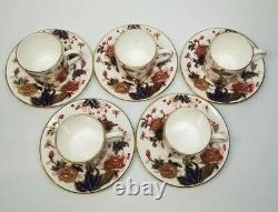 Set of 5 Coalport Hong Kong DEMITASSE CUP & SAUCER SETS New Backstamp