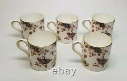 Set of 5 Coalport Hong Kong DEMITASSE CUP & SAUCER SETS New Backstamp