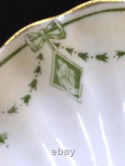 Set of 5 Doulton Burselm Demitasse Cups and Saucers Greek/Roman Pattern RARE