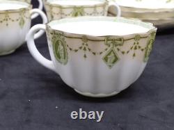 Set of 5 Doulton Burselm Demitasse Cups and Saucers Greek/Roman Pattern RARE