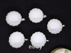 Set of 5 Doulton Burselm Demitasse Cups and Saucers Greek/Roman Pattern RARE