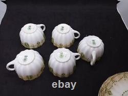Set of 5 Doulton Burselm Demitasse Cups and Saucers Greek/Roman Pattern RARE