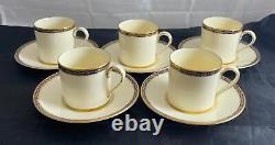 Set of 5 Minton Bone China ST. JAMES Demitasse Cups & Saucers Made in England