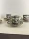 Set Of 5 Rose Medallion Demitasse Cups And Saucers Vintage
