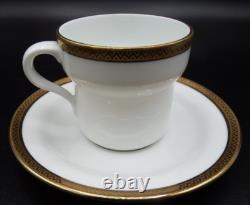 Set of 5 VTG Ginori Italy Demitasse Cups & Saucers gold trim MINT