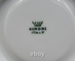 Set of 5 VTG Ginori Italy Demitasse Cups & Saucers gold trim MINT