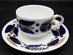 Set of 6 (12 pcs) Sargadelos Tulip pattern Demitasse Cups & Saucers MINT