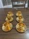 Set Of 6 Atlas Satin Gold 22 Karat Gold Demitasse Teacups And Saucers