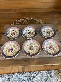 Set of 6 Cabinet Ware Demitasse Cups/Saucers Original Box Lusterware Fragonard