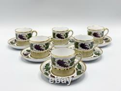 Set of (6) Copeland Spode KENT CELADON Demitasse Cups & Saucers Y6511