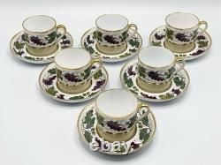 Set of (6) Copeland Spode KENT CELADON Demitasse Cups & Saucers Y6511