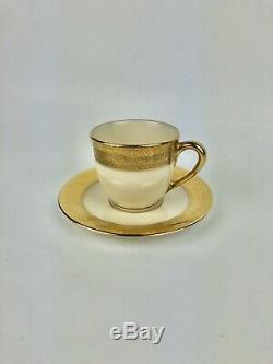 Set of 6 Demitasse Cups and Saucers Lenox Westchester Presidential Collection