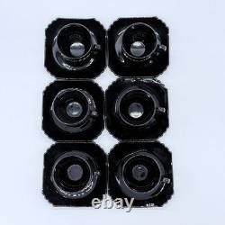 Set of 6 Fostoria Mayfair #2419 Ebony Demitasse Cups & Saucers