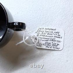 Set of 6 Fostoria Mayfair #2419 Ebony Demitasse Cups & Saucers