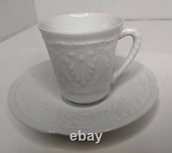 Set of 6 Limoges France White Porcelain Tea Expresso Demitasse Cups & Saucers