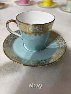 Set of 6 Royal Worcester Jones, McDuffee & Stratton Demitasse Cups & Saucers