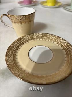 Set of 6 Royal Worcester Jones, McDuffee & Stratton Demitasse Cups & Saucers