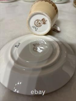 Set of 6 Royal Worcester Jones, McDuffee & Stratton Demitasse Cups & Saucers