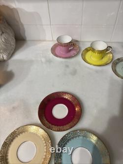 Set of 6 Royal Worcester Jones, McDuffee & Stratton Demitasse Cups & Saucers