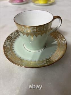 Set of 6 Royal Worcester Jones, McDuffee & Stratton Demitasse Cups & Saucers