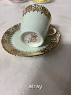 Set of 6 Royal Worcester Jones, McDuffee & Stratton Demitasse Cups & Saucers