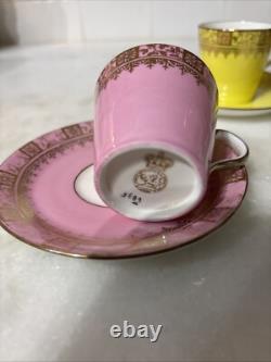 Set of 6 Royal Worcester Jones, McDuffee & Stratton Demitasse Cups & Saucers