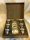 Set Of 6 Sterling Demitasse Holders Saucers With Lenox Cup Inserts Original Box