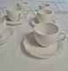 Set Of 6 Villeroy & Boch Foglia Espresso Demitasse Cups & Saucers White Vitro
