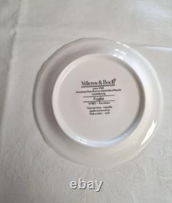 Set of 6 Villeroy & Boch Foglia Espresso Demitasse Cups & Saucers White Vitro