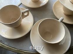 Set of 6 Vintage 1926-31 Leigh Ware Art Potter Umber Demitasse Cups & Saucers