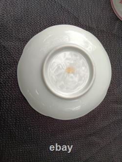 Set of 6 Vintage Zsolnay Pecs Hungary DEMITASSE Cups & Saucers Roses Flowers