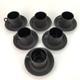 Set Of 6 Wedgwood Basalt Black Espresso Demitasse Cups/saucers