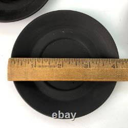 Set of 6 Wedgwood Basalt Black Espresso Demitasse Cups/Saucers