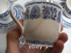 Set of 7 1940 Wedgwood YALE University Demitasse Cup & Saucer Sets 14pc