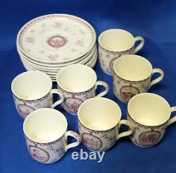 Set of 7 Wedgwood City of Atlanta Demitasse Cups & Saucers