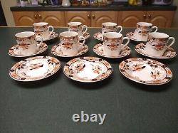 Set of 8 Antique B&L Derby England Demitasse Cup and Saucer and 3 Extra Saucers