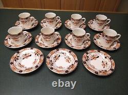 Set of 8 Antique B&L Derby England Demitasse Cup and Saucer and 3 Extra Saucers