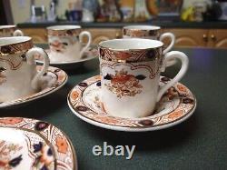 Set of 8 Antique B&L Derby England Demitasse Cup and Saucer and 3 Extra Saucers