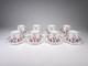 Set Of 8 Antique Wedgwood Octagonal Purple Lustre Demitasse Cups & Saucers W618