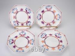 Set of 8 Antique Wedgwood Octagonal Purple Lustre Demitasse Cups & Saucers W618