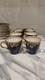 Set Of 8 Haviland Limoges Gold Scrollwork & Cobalt Demitasse Cups & Saucers