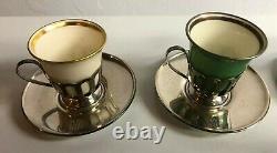 Set of 8 Lenox Porcelain SHREVE & CO. Demitasse Cups and Saucers