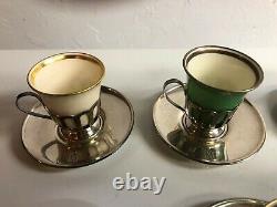 Set of 8 Lenox Porcelain SHREVE & CO. Demitasse Cups and Saucers